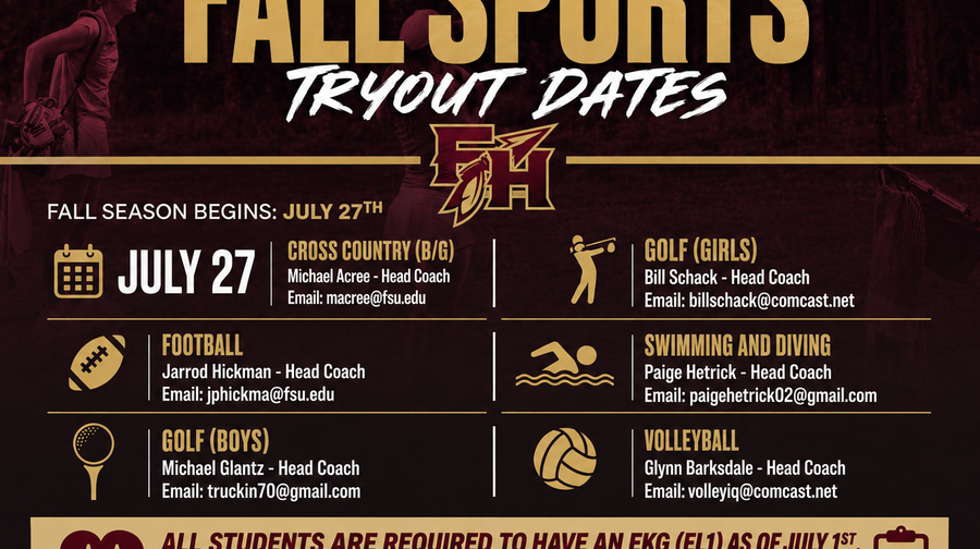 Florida High Athletics Announces Fall Sports Tryout Dates